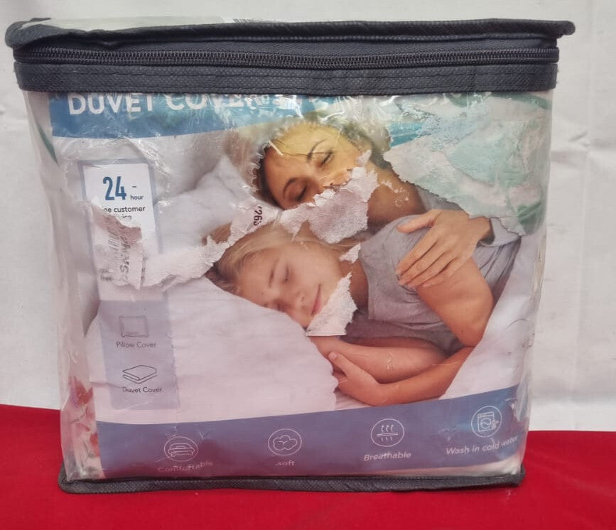 Lekesky  Cotton Super King Duvet Set Floral Bedding Flowers (package damaged)
