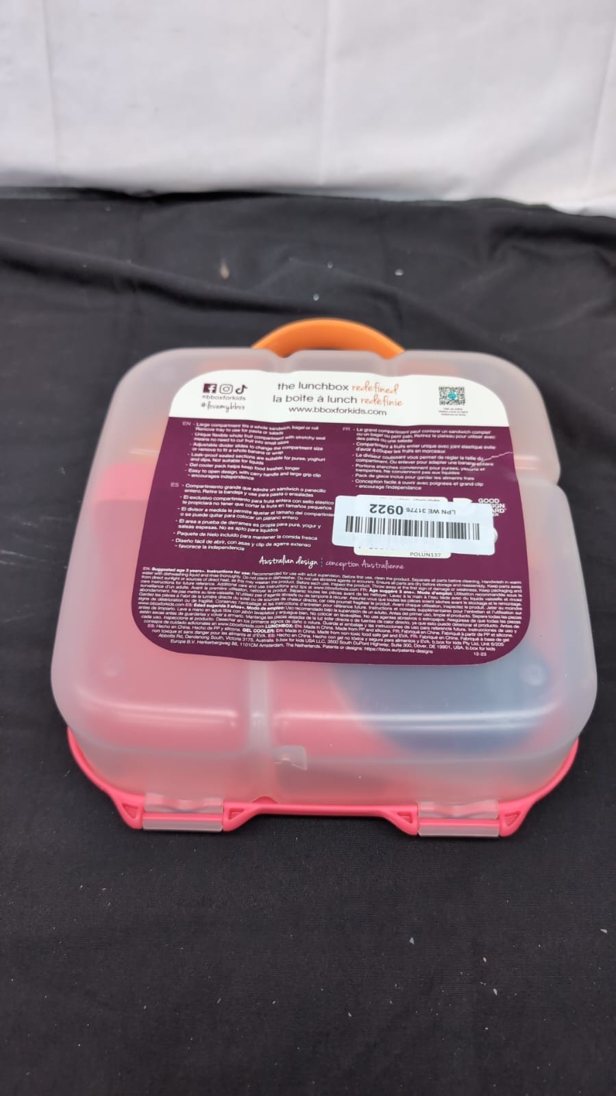 b.box Mini Lunchbox – Bento Box with 2 Leakproof Compartments(PACKAGINGDAMAGED)
