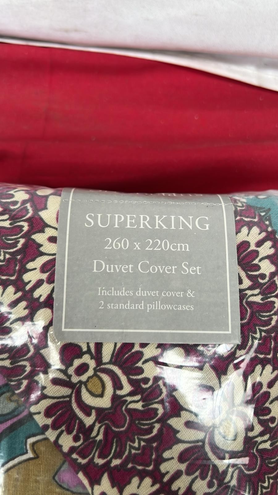 Dreams & Drapes, Marinelli, Easy Care Duvet Cover Set, Super King Size, Teal Bed