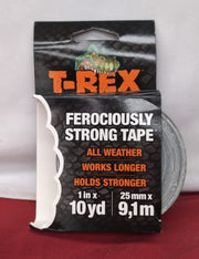 T Rex Tape Ferociously Strong Waterproof Graphite Grey Tape, 25mm x 9.14m,