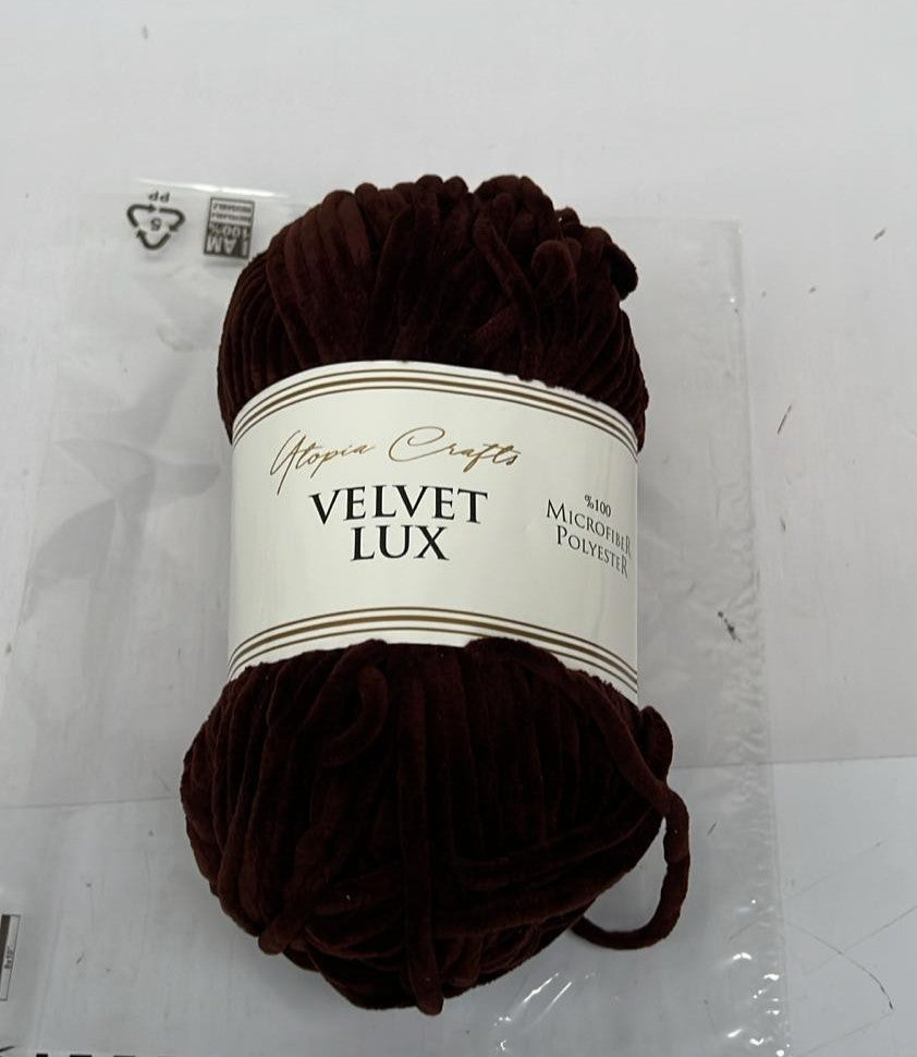 Utopia Crafts Velvet Lux Chenille Super Soft Chunky Yarn