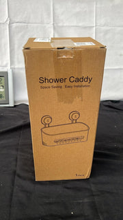 ilikable Vacuum Shower Caddy Suction Cup No-Drilling Bathroom Wall,WHITE