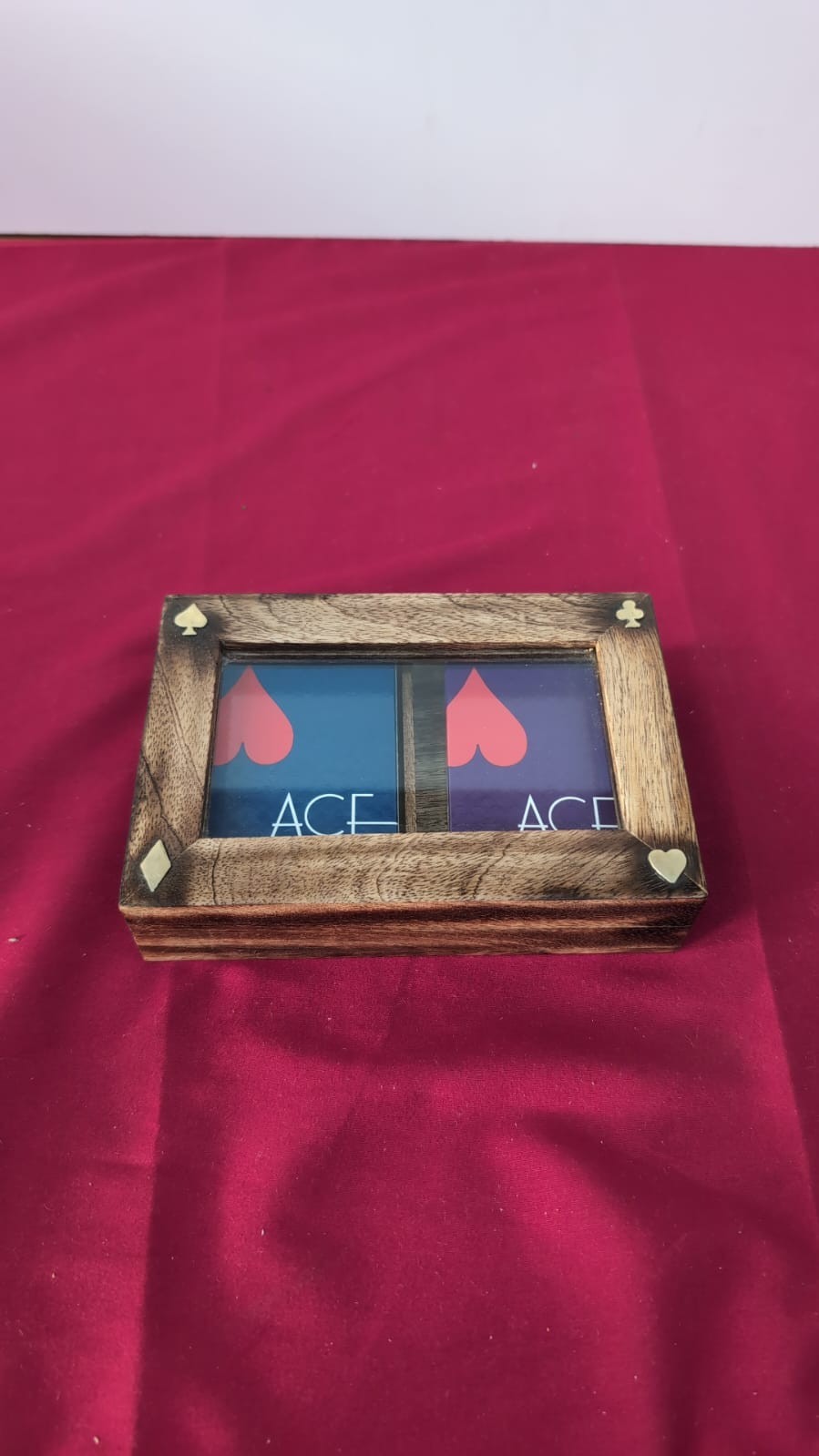 Unique Birthday Gift Ideas Handcrafted Classic Wooden Playing Card Holder Deck
