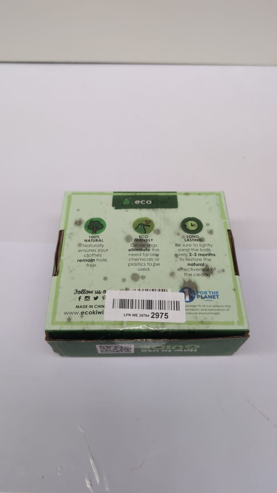 ecoKiwi Cedar Moth Repellent 55pk – Natural Rings & Balls (Box Damaged)