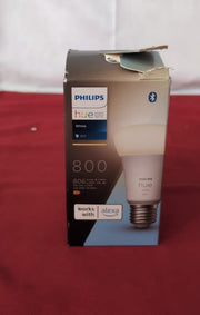 Philips Hue White A60 Smart LED Light Bulb [E27 Edison Screw] (box damaged)