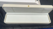 Leather Necklace Box White Necklace Presentation Box Velvet Interior Long Chain