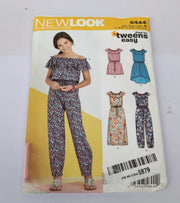 New Look Pattern 6444A Girl's Dress and Jumpsuit in Two Lengths, Paper