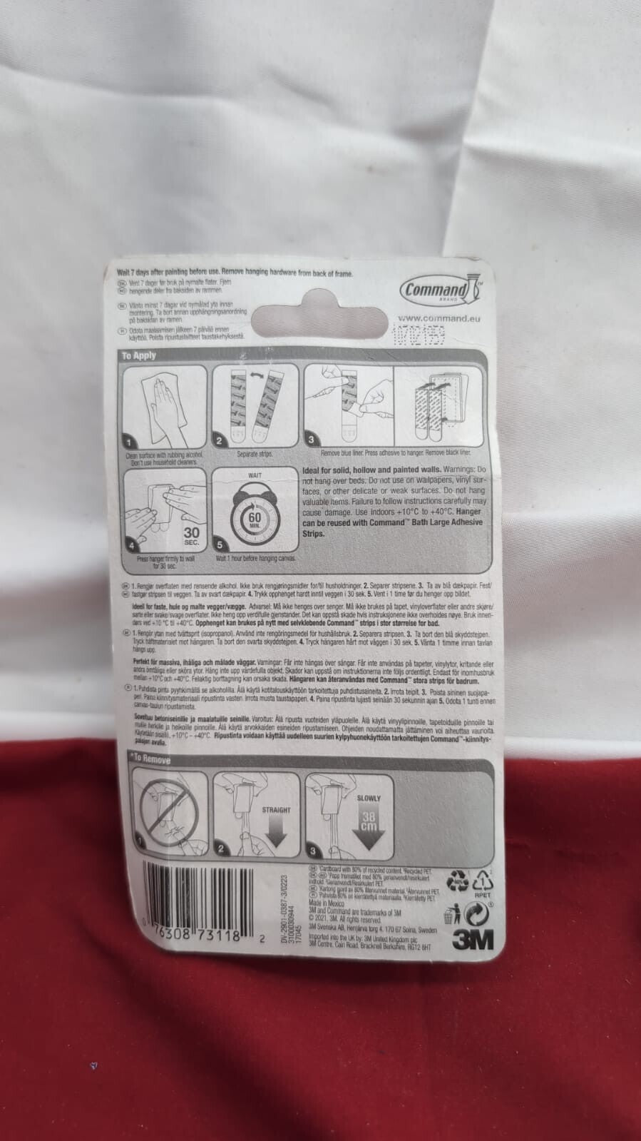 Jumbo Adhesive Canvas Picture Hanger