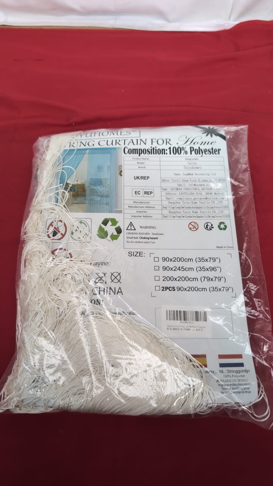 Taiyuhomes Beaded Fly Insect Curtains Fly Screen  Curtain (PACKAGING DAMAGED)