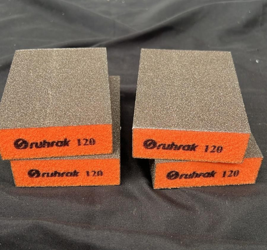 Sruhrak Sanding Block 12 Pieces Hard Sanding Sponges, 120 Grits Wet Dry Reusable