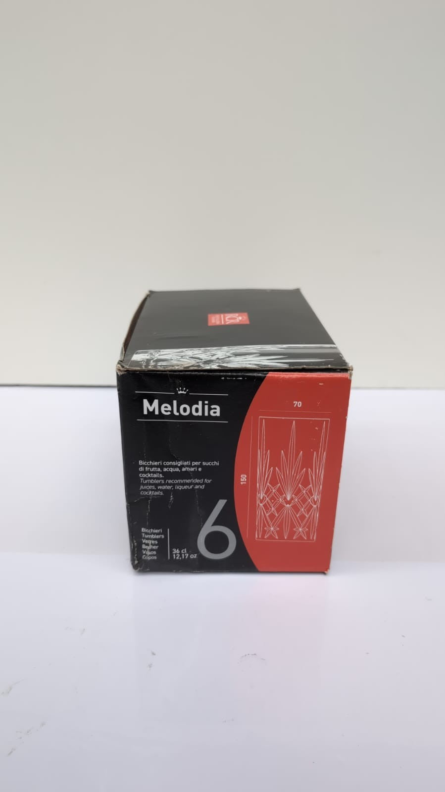 RCR Crystal Melodia Highball Glasses, Set of 6-360ml