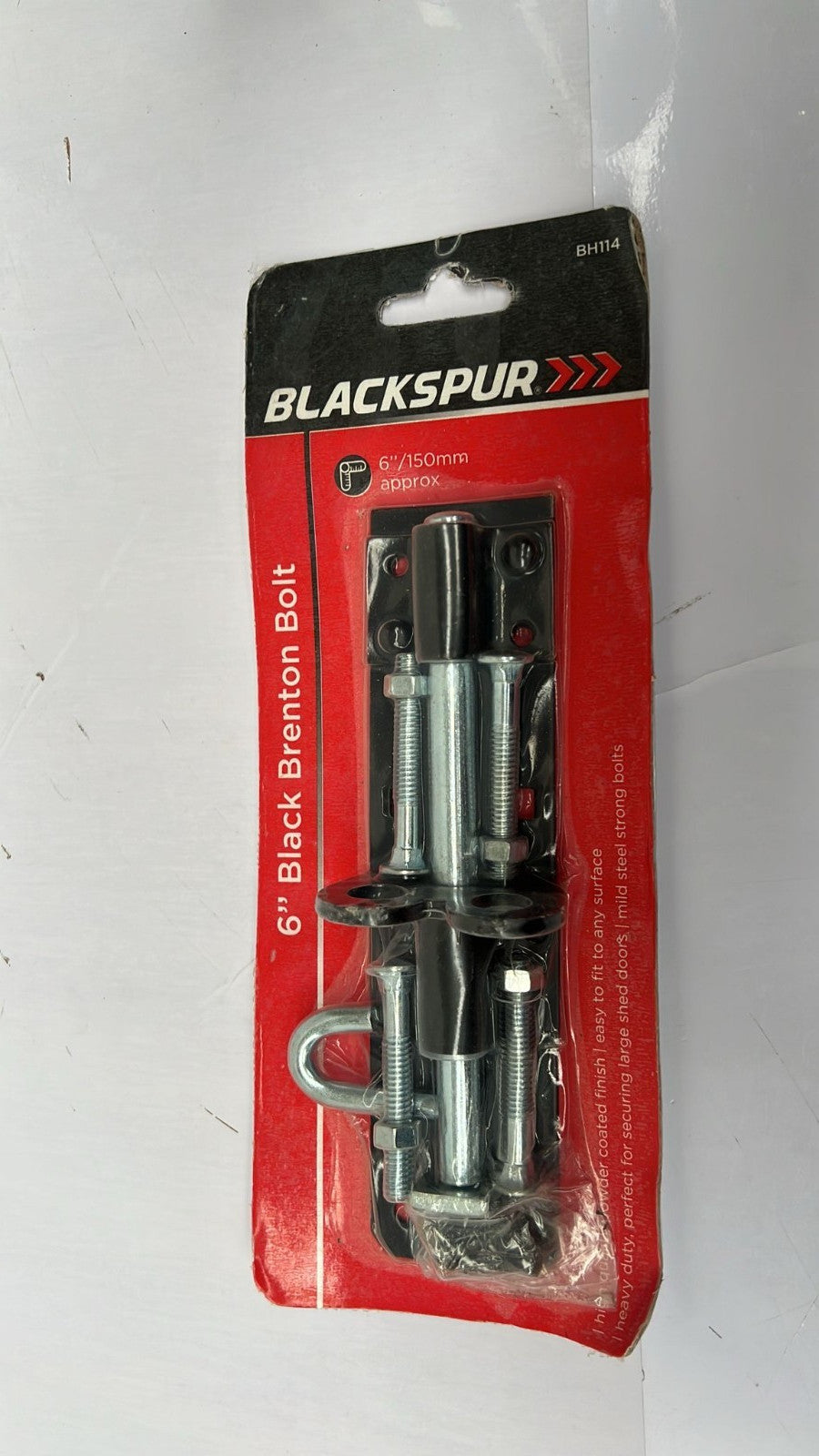 Black Brenton Bolt 6" – Heavy Duty Mild Steel Door Lock