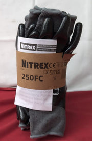 Nitrex 250FC Work Gloves General Handling 10 Pairs - Size 8 (packaging damaged)