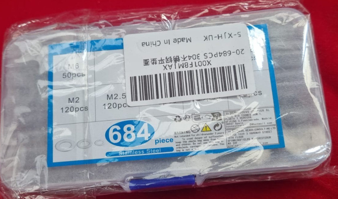 684Pcs Metric 304 Stainless Steel Button Hex Socket