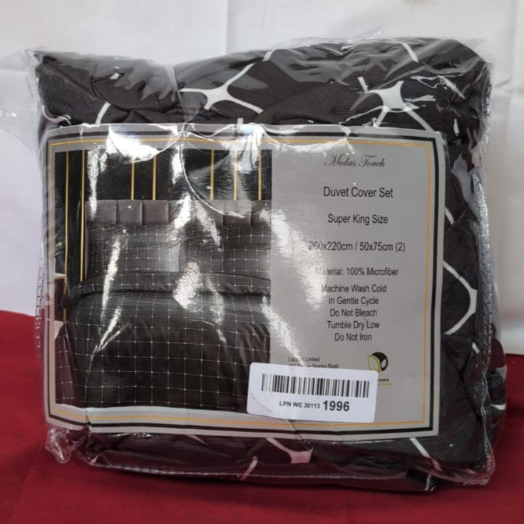 Super King Duvet Set Premium Microfiber Reversible 260 x 220 cm 2PCs Ultrasoft