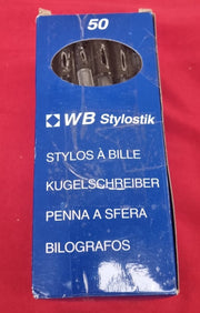 Stylostik Black Pens Pack of 50 Biros