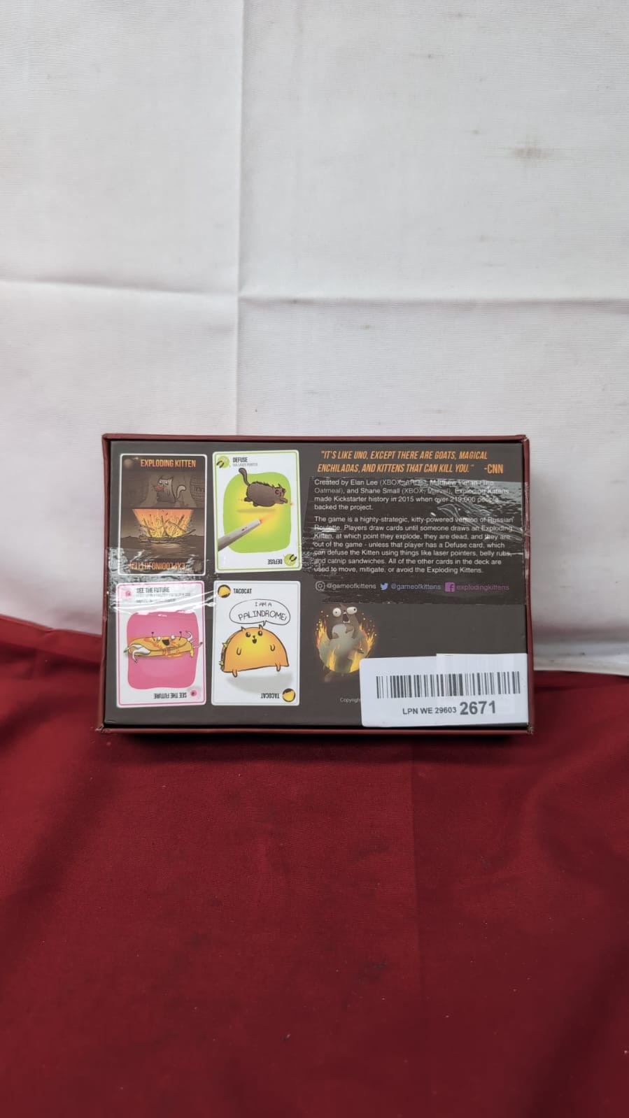 Exploding Kittens Original Edition Hilarious Game for Family Night Funny Card