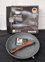 Rainberg 24cm Frying Pan, Granite Frying Pan Nonstick Coating, Anti-Scratch Pans
