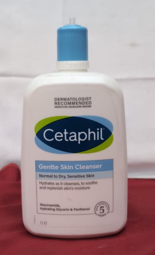 Cetaphil Gentle Skin Cleanser, 1L Face & Body Wash, Normal (missing lid pump)