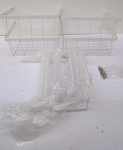 4 Pack White metal Storage Baskets (30 x 25 x 13cm)