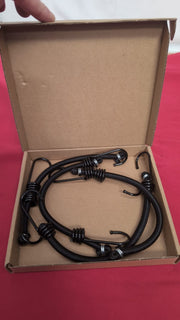 Bungee Cords With Hooks, Heavy Duty Outdoor Elastic Bungee Straps 4Pcs (Black)