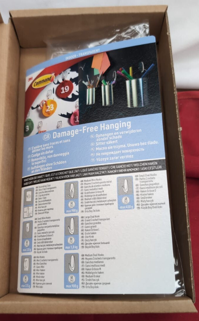 Command Clear Decorating , Value  60 Transparent Clips and 68 (box damaged)