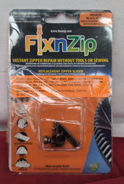 FixnZip Instant Zipper Replacement, Nikel, Black Nickel, M (packaging damaged)