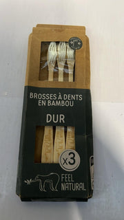 Feel Natural Hard Toothbrushes Pack of 3