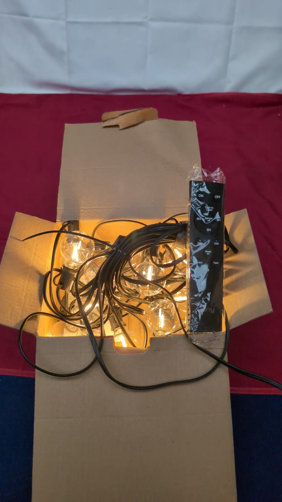 Ollny festoon lights outdoor 10m 15+1bulbs