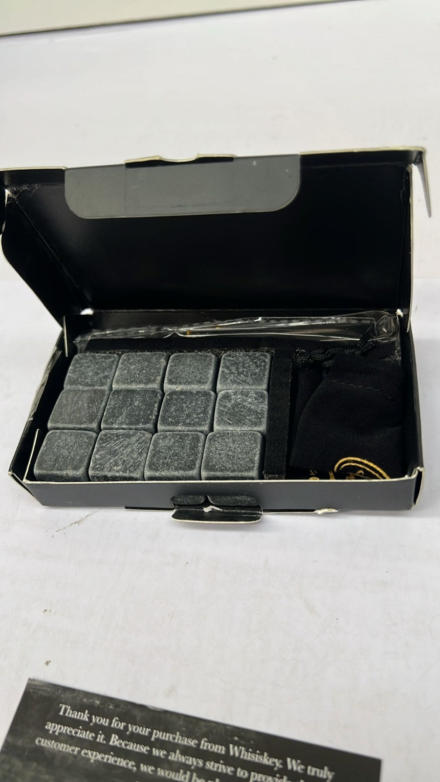 Whisky Accessories - 12 Whiskey Stones - Whiskey Gift Set for Men (Box damaged)