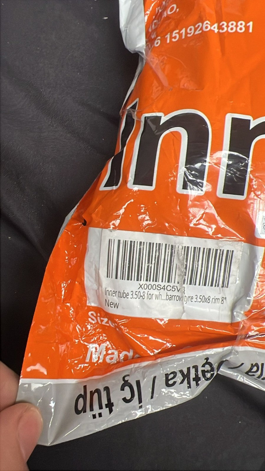 3.50-8 Inner Tube, Wheelbarrow Tire 350-8 8 Inch Size, Bent Valve Wheel Barrow