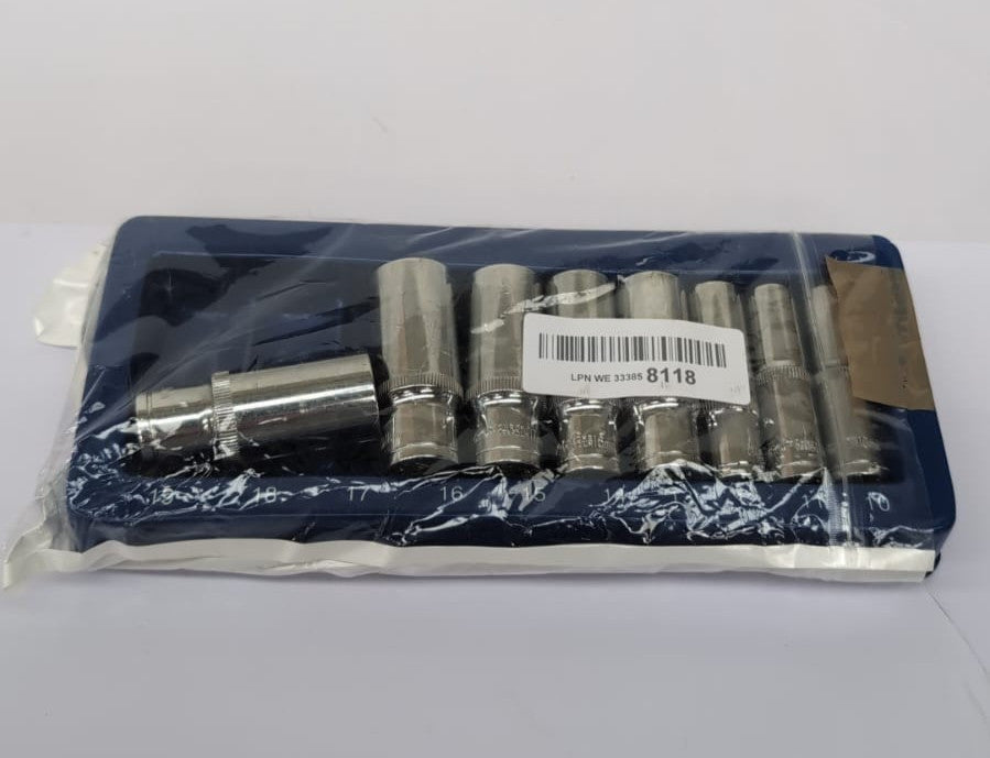 US PRO 3237 8pc 3/8'' DR Deep Sockets Set 10-19mm(missing 14& 13mm/pack damaged)