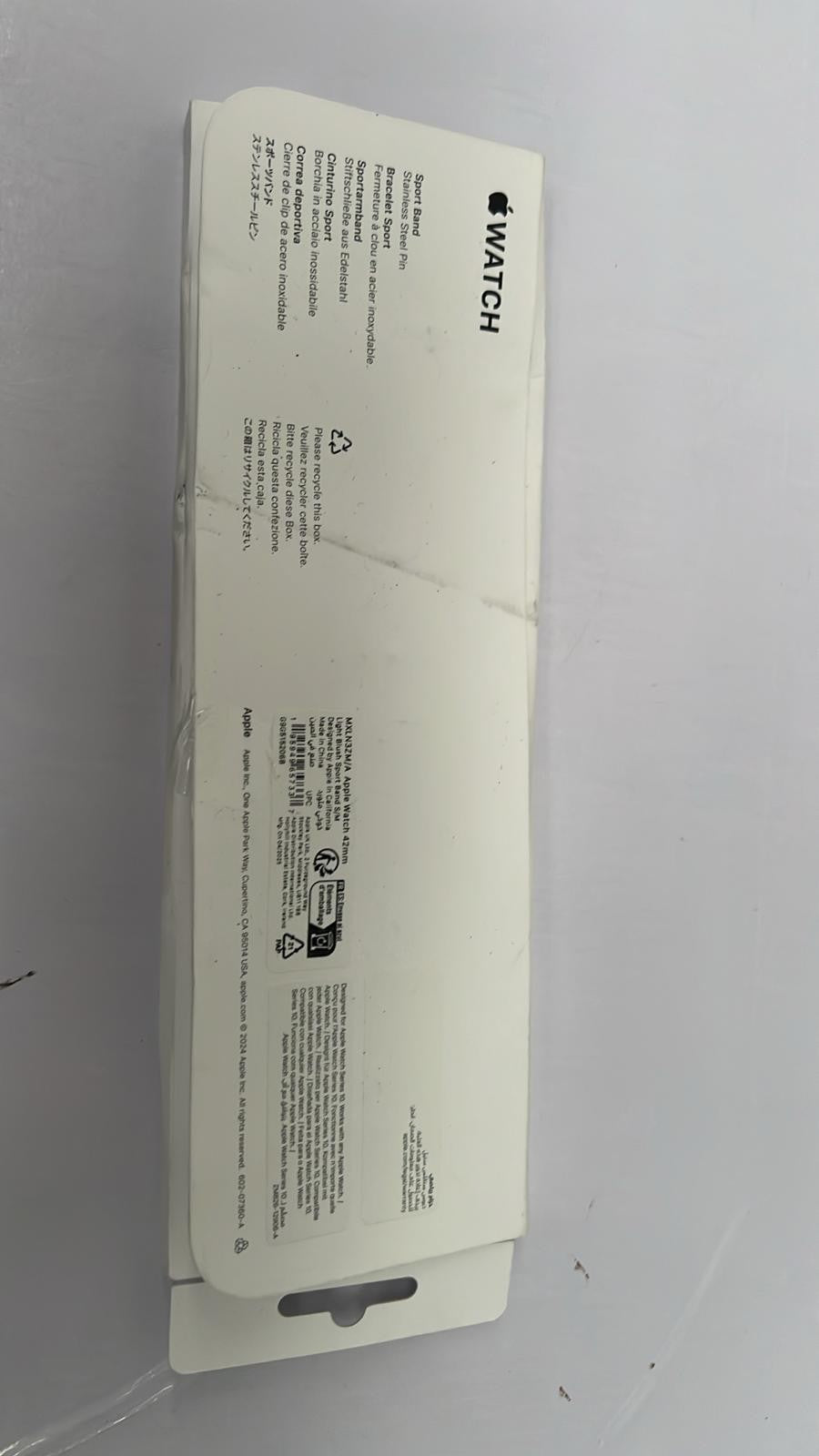 Apple Watch Band - Sport Band - 42mm - Cream - S/M