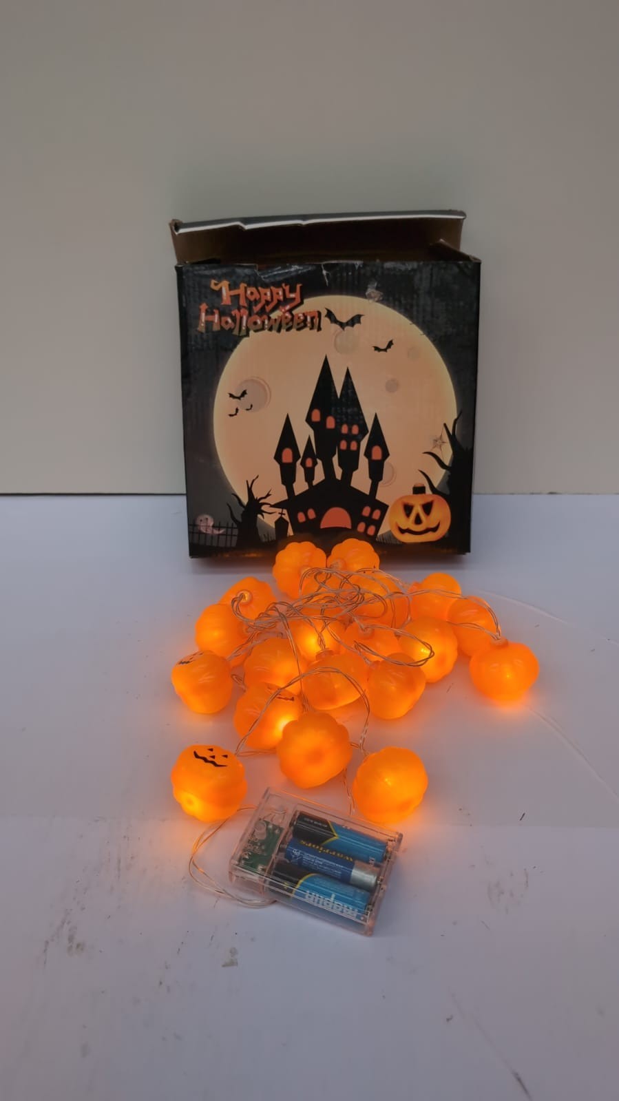 Halloween Pumpkin String Lights  20 Pcs for  Decoration(batteries not included)