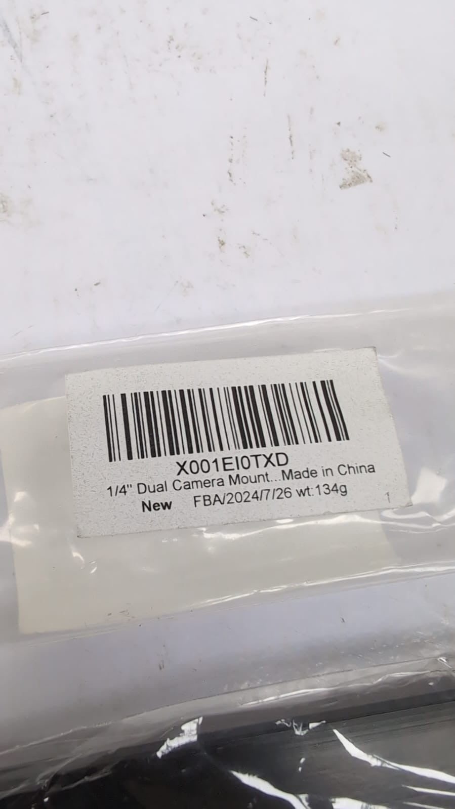 1/4" Dual Camera Mount Flash Extension Bar ,BLACK