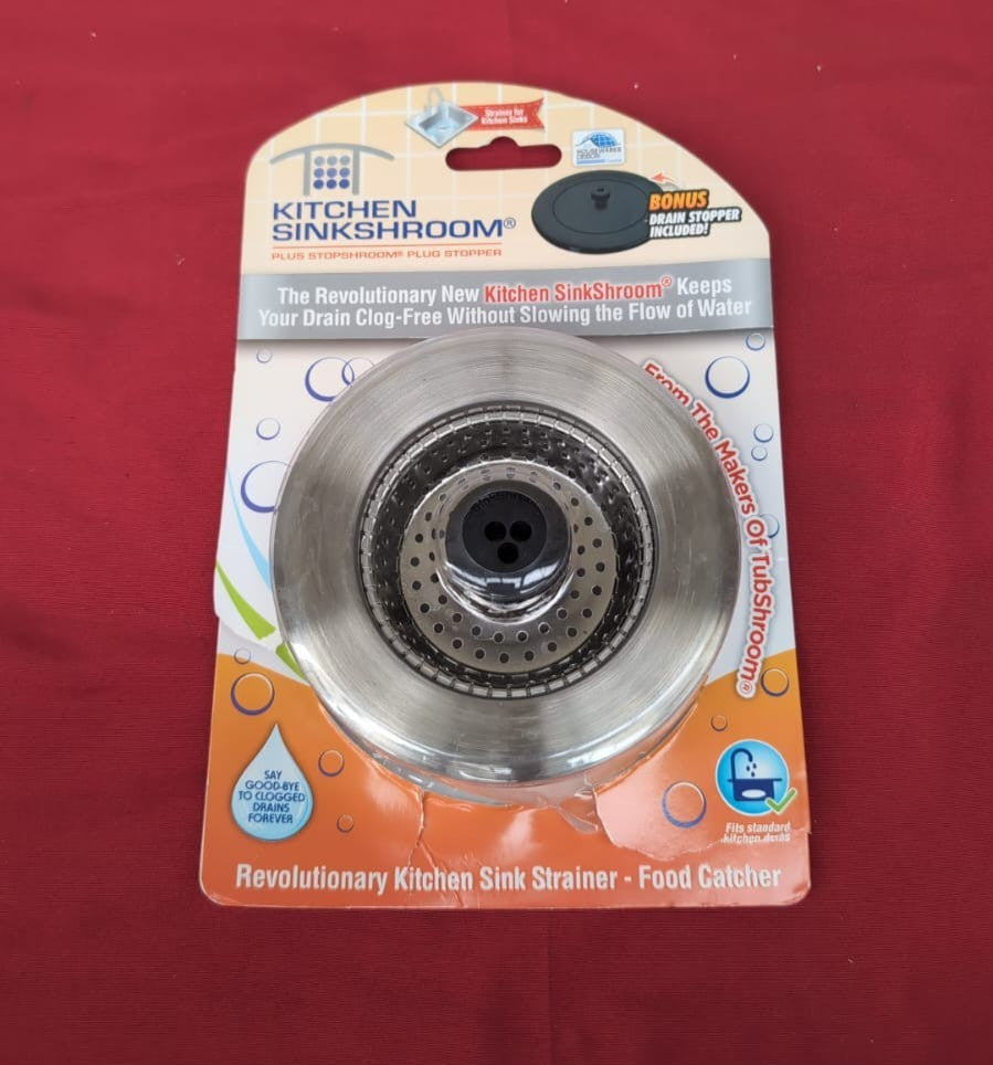Revolutionary ClogFree Sink Strainer Basket w/ Stopper( packaging damaged)