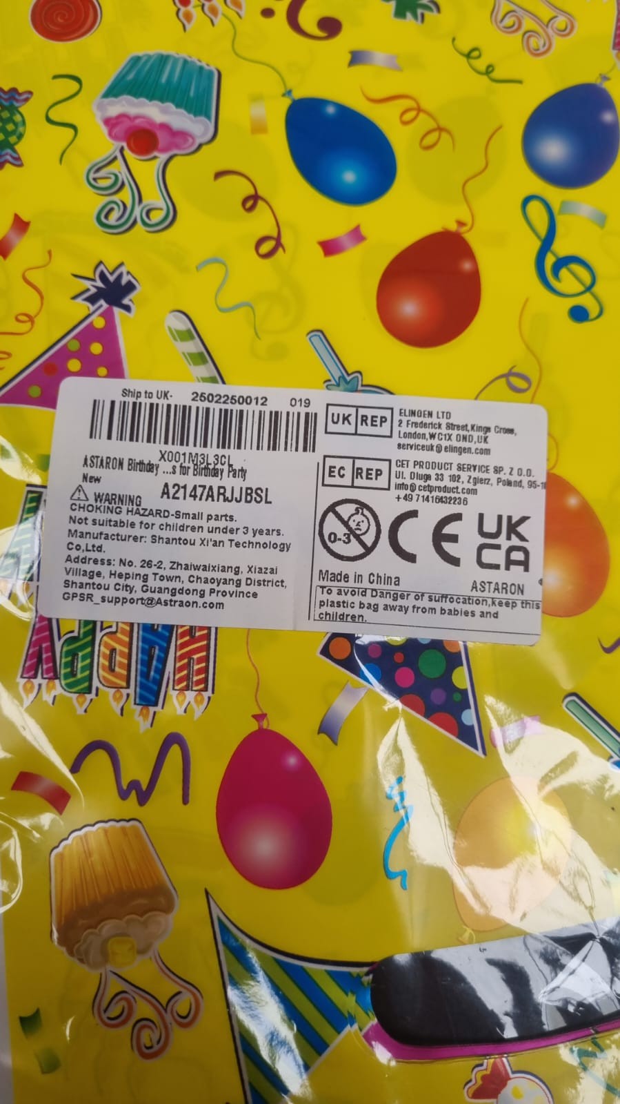 ASTARON Birthday Party Bags for Kids Favor Girls and Boys Party Supplies Plastic