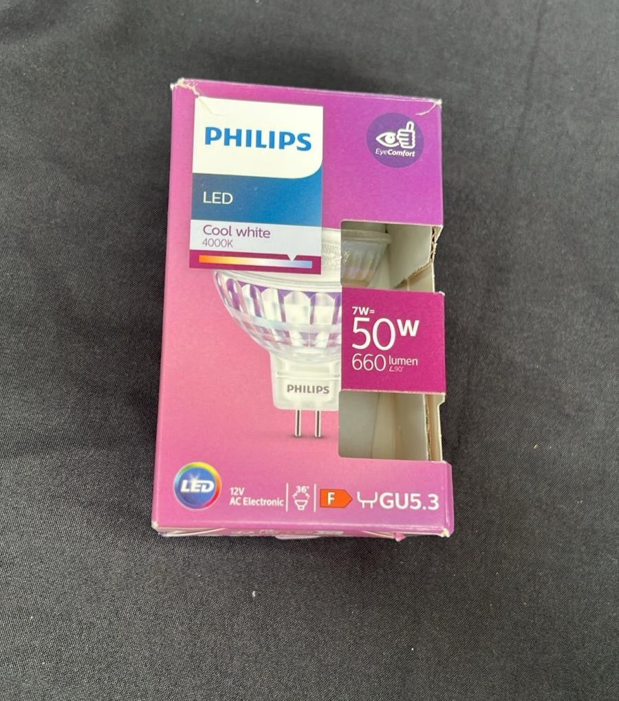 Philips LED Reflector Light Spot [GU5.3] 7W - 50W Equivalent, Cool White (4000K)