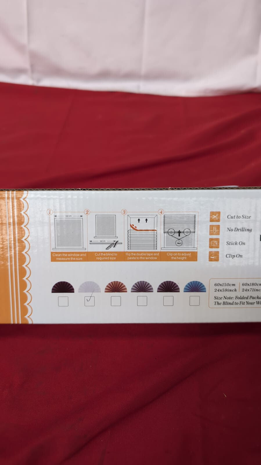 Temporary Blinds for Windows, No Drill Stick on Curtains for Bedroom Kitchen