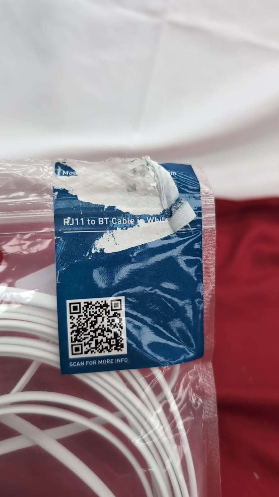 Cable Matters 5m or RJ11 Cable (Telephone or BT) in White (packaging damaged)