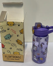 flintronic Kids Water Bottle with Straw, Leakproof BPA Free