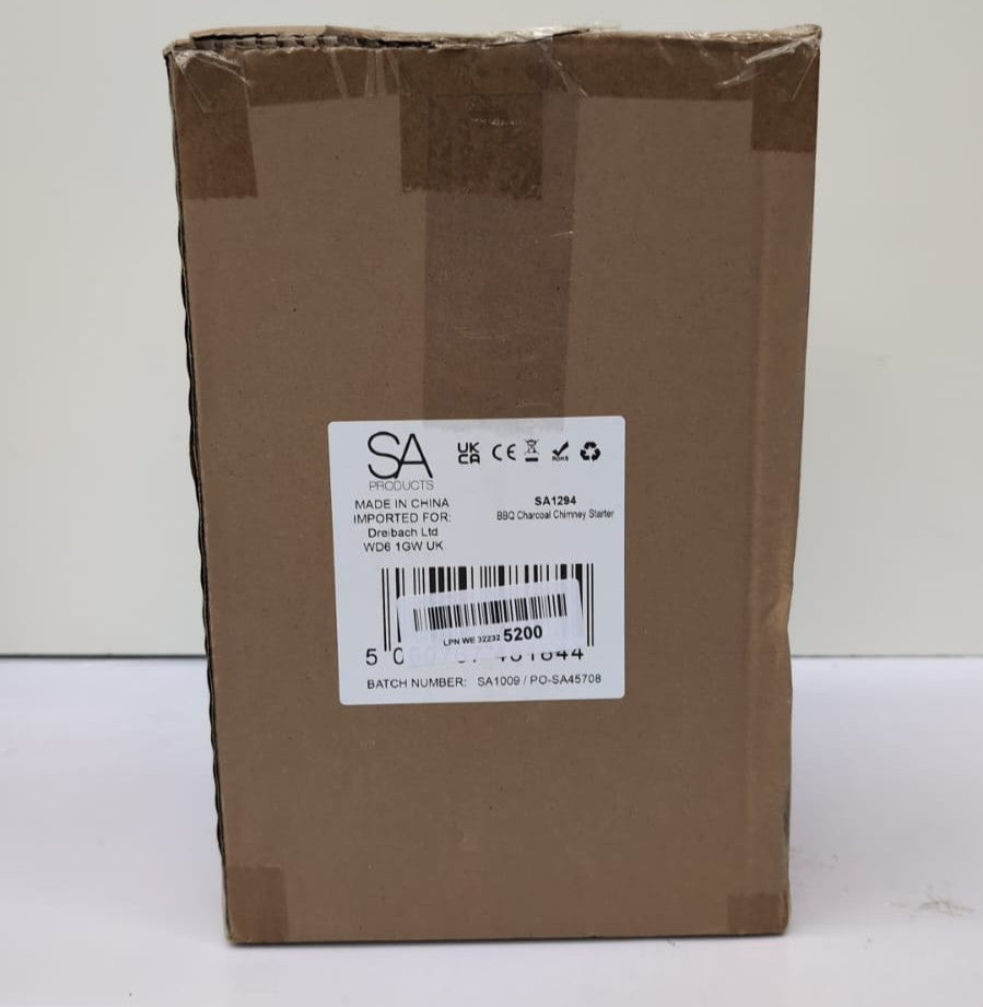 SA Products BBQ Chimney Starter - Aluminium Charcoal Lighter Canister