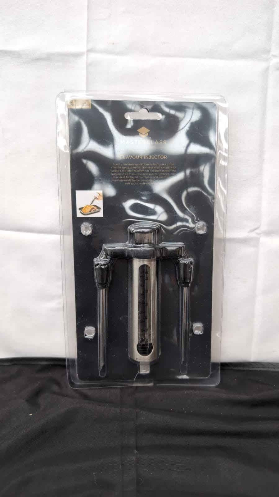 Masterclass Meat Injector for Adding Flavour Marinades,(PACKAGING DAMAGED)
