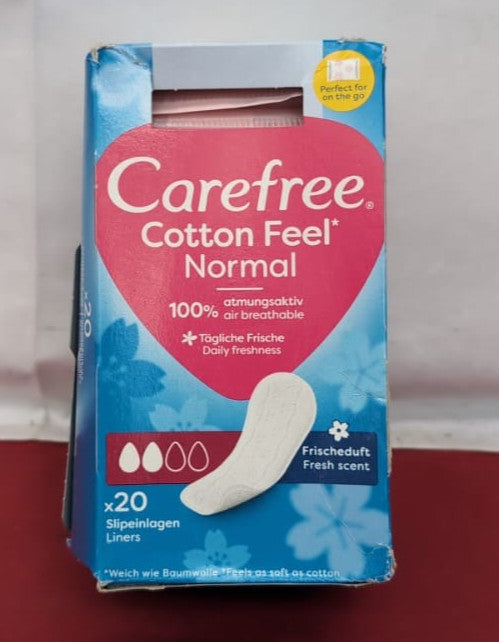Carefree Cotton Fresh Fragrance Panty Liners (20 Pack), Normal Absorbency