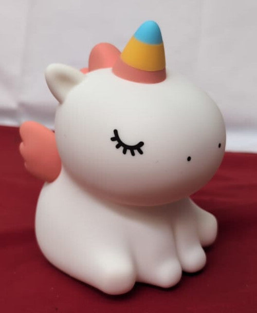 Unicorn Night Light for Kids - Cute Nursery, LED Squishy (box damaged)