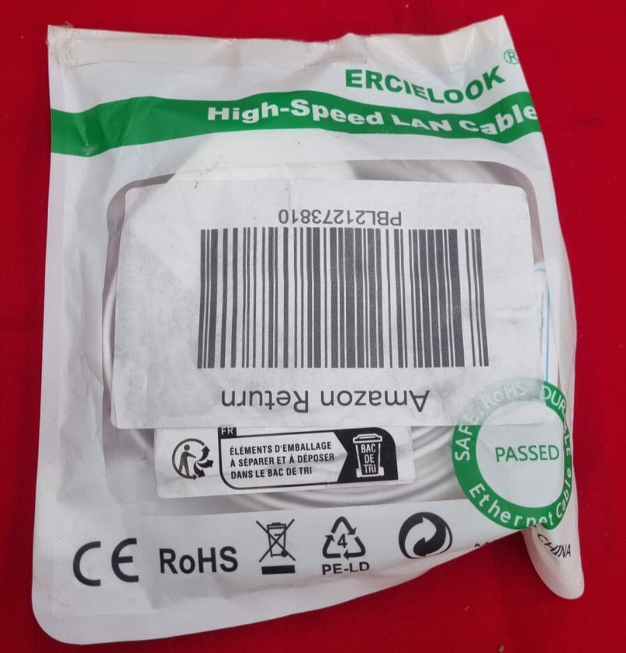 Ercielook CAT8 Ethernet Cable 5m - High Speed Shielded Flat (package damaged)