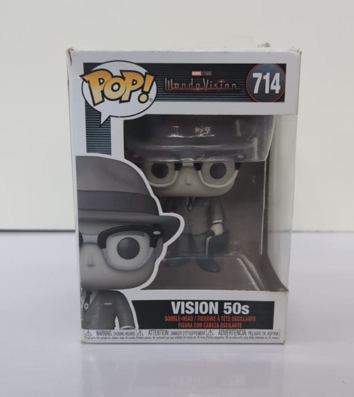 Funko POP! Marvel: WandaVision - Vision 50s  Black & White (BOX DAMAGED)