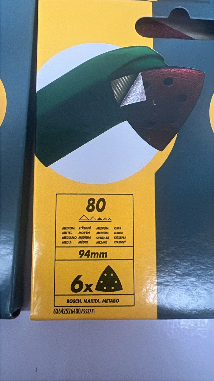 Flexovit Delta Sanding Sheets - 6Pcs, 94mm  63642526400/5537 (3 PACK)