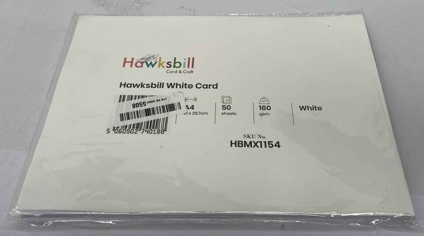 A4 White Card 160Gsm-50 Pack A4 White Cardstock for Printing Card