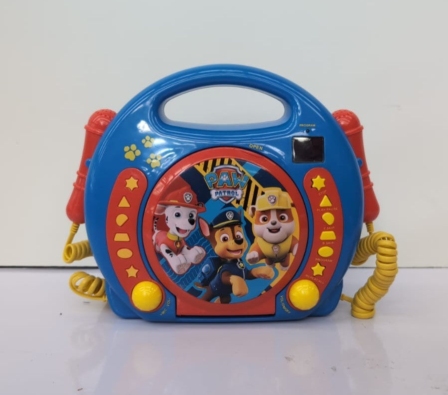 Lexibook, Paw Patrol, Portable CD player with Microphones, Music Player(USED)